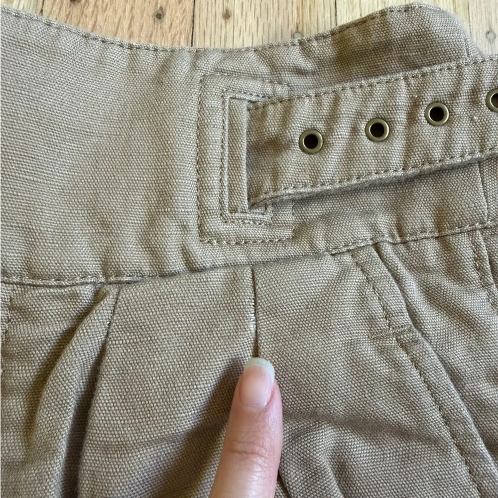 Banana Republic Linen Safari Explorer Shorts High Rise Size 0 Heritage Neutral